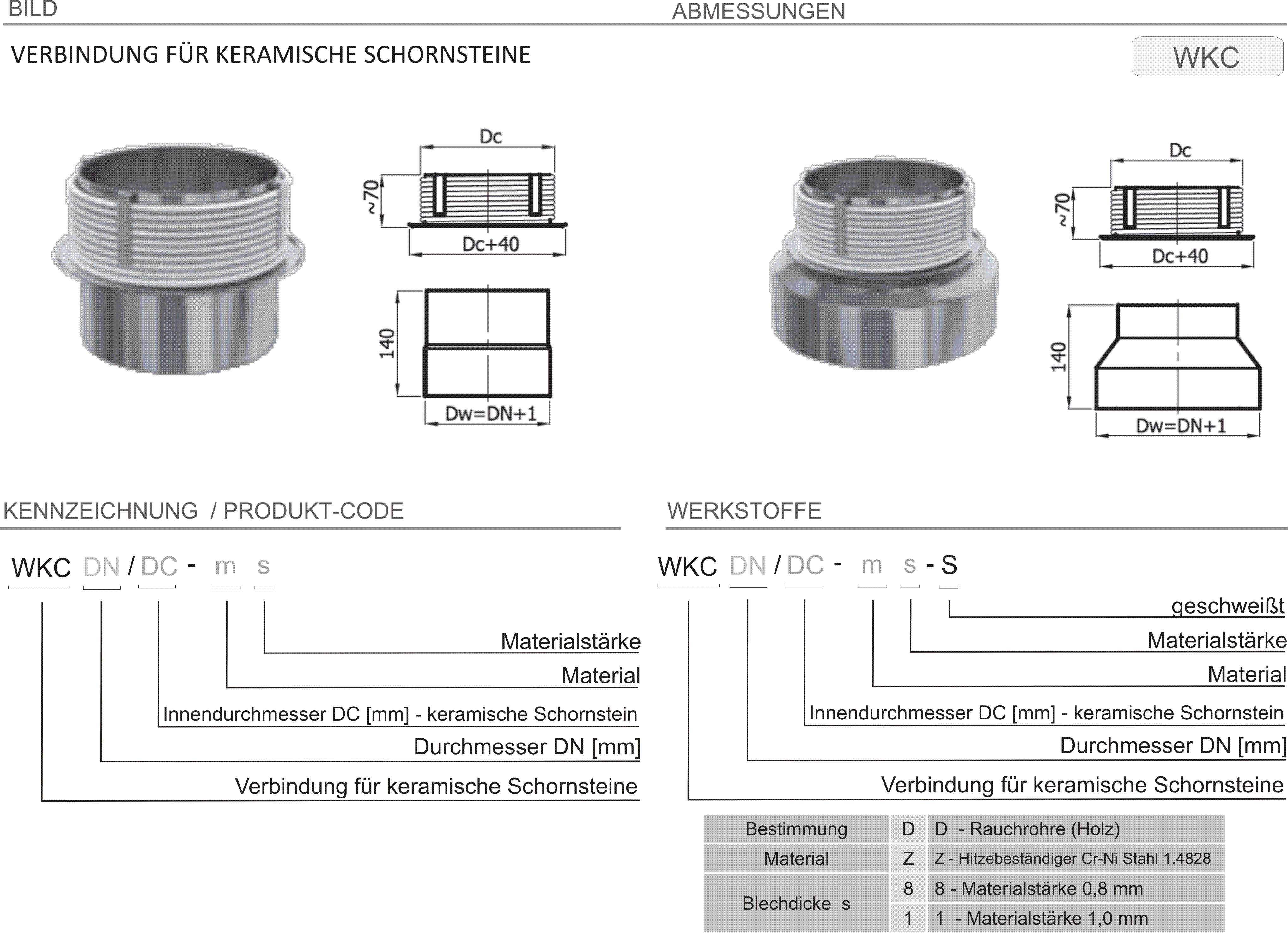 Produkt Beschreibung SWKZ-WKC